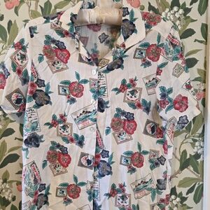 Vintage Bonworth Postcards Hawaiian Shirt - Small